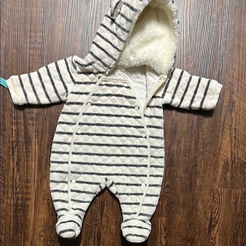 Nordstrom Cream and Black Bodysuit One Piece
